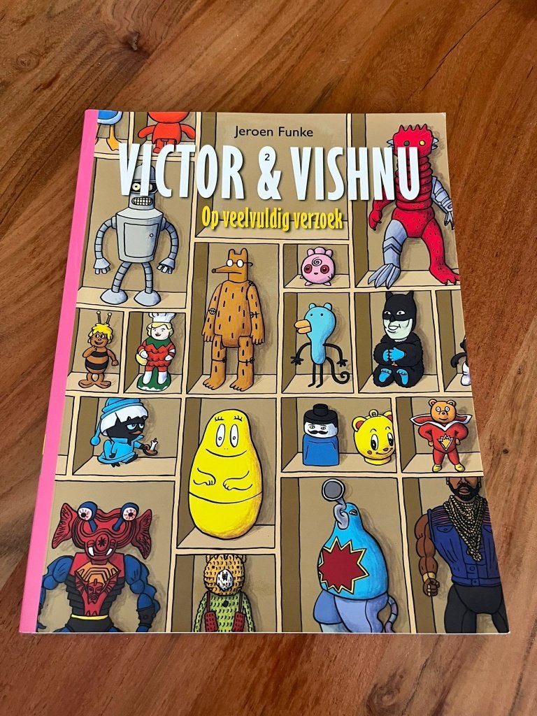 VICTOR & VISHNU 02 OP VEELVULDIG VERZOEK, Eén stripboek, Ophalen of Verzenden, Zo goed als nieuw