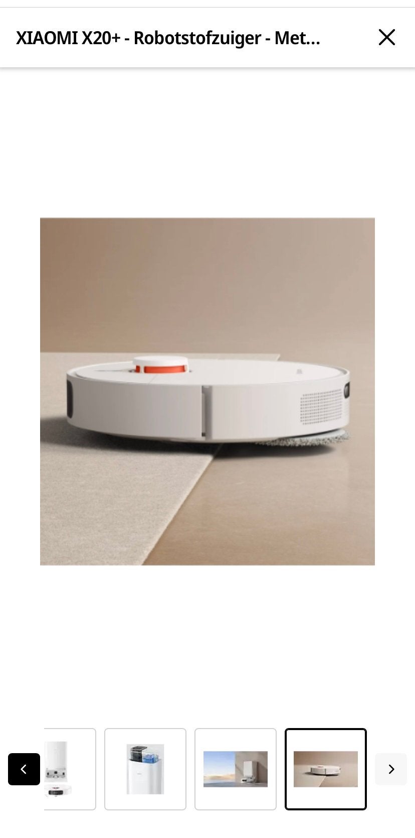 XIAOMI X20+ - Robotstofzuiger - Met Dweilfunctie -6 kPa -Wit