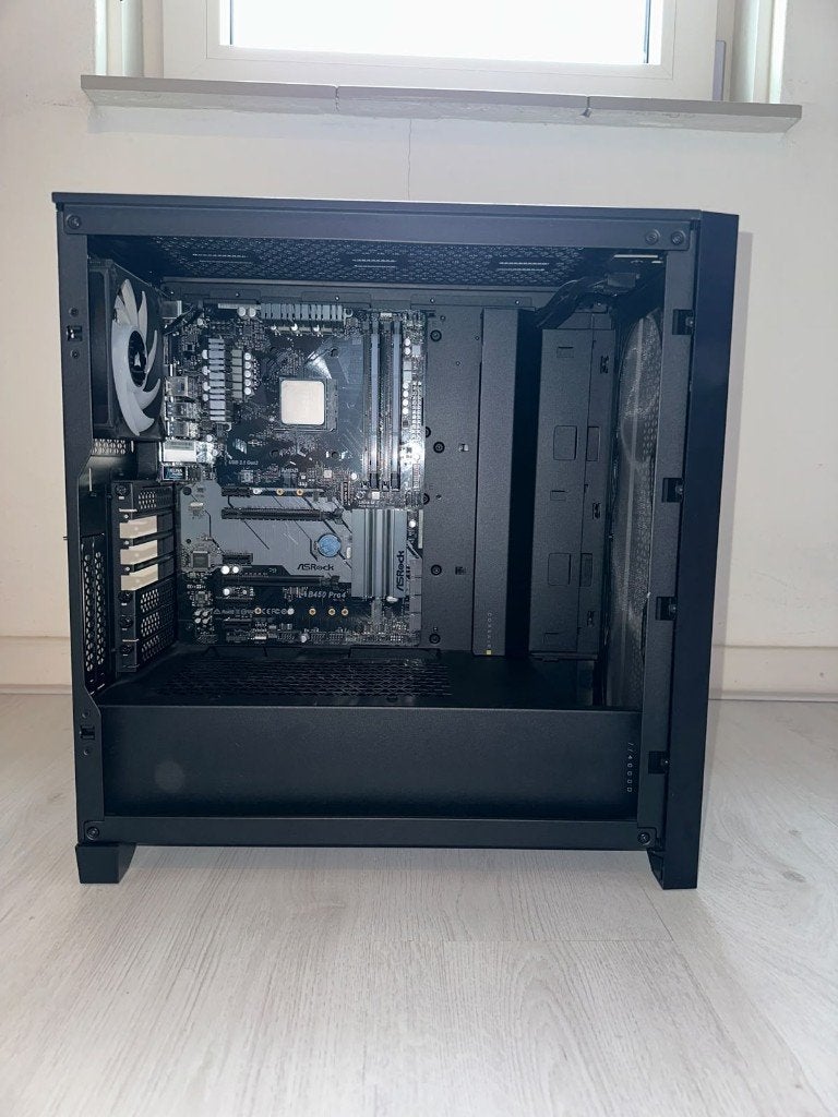 Corsair 4000D Airflow zwart + 3 fans (1x RGB), Computers en Software, Ophalen, Gebruikt