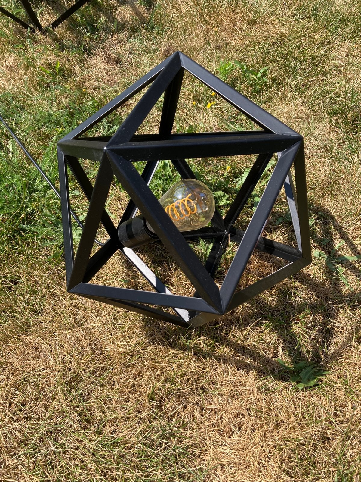 Hanglamp, triangle, zwart, Ophalen, Zo goed als nieuw, Kunststof, Industrieel