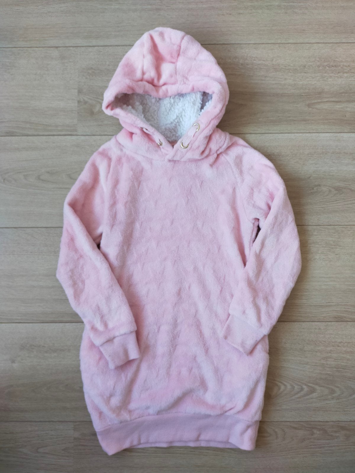 Izgs! Heerlijk warme roze jurk van Pepperts! Mt 122/128, Gebruikt, Meisje, Ophalen of Verzenden, Jurk of Rok
