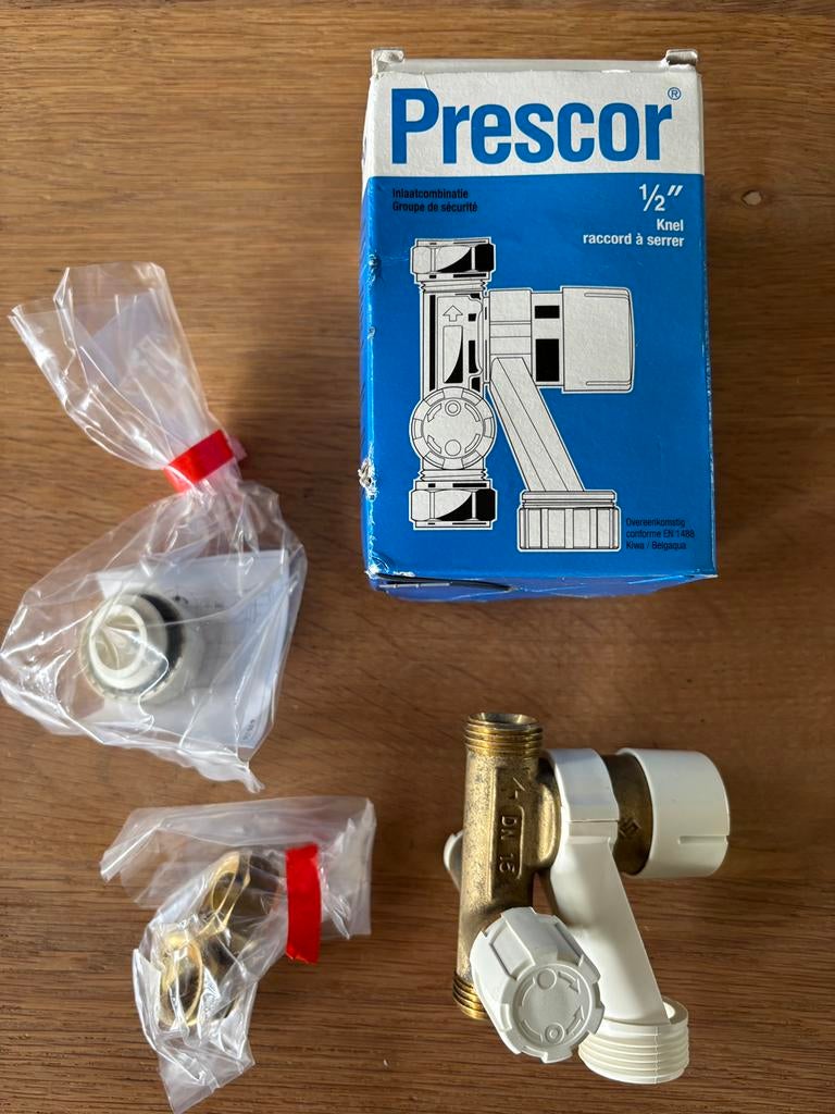 Flamco Prescor Inlaatcombinatie 1/2” knel (nieuw!), Minder dan 30 cm, Overige typen, Nieuw, Minder dan 60 cm