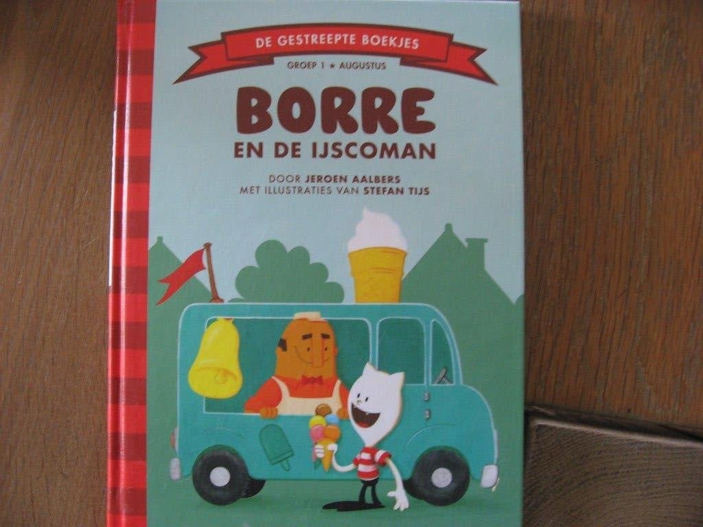 Borre en de ijscoman,voor groep 1, De gestreepte boekjes, Fictie algemeen, Verzenden, Jongen of Meisje, Nieuw
