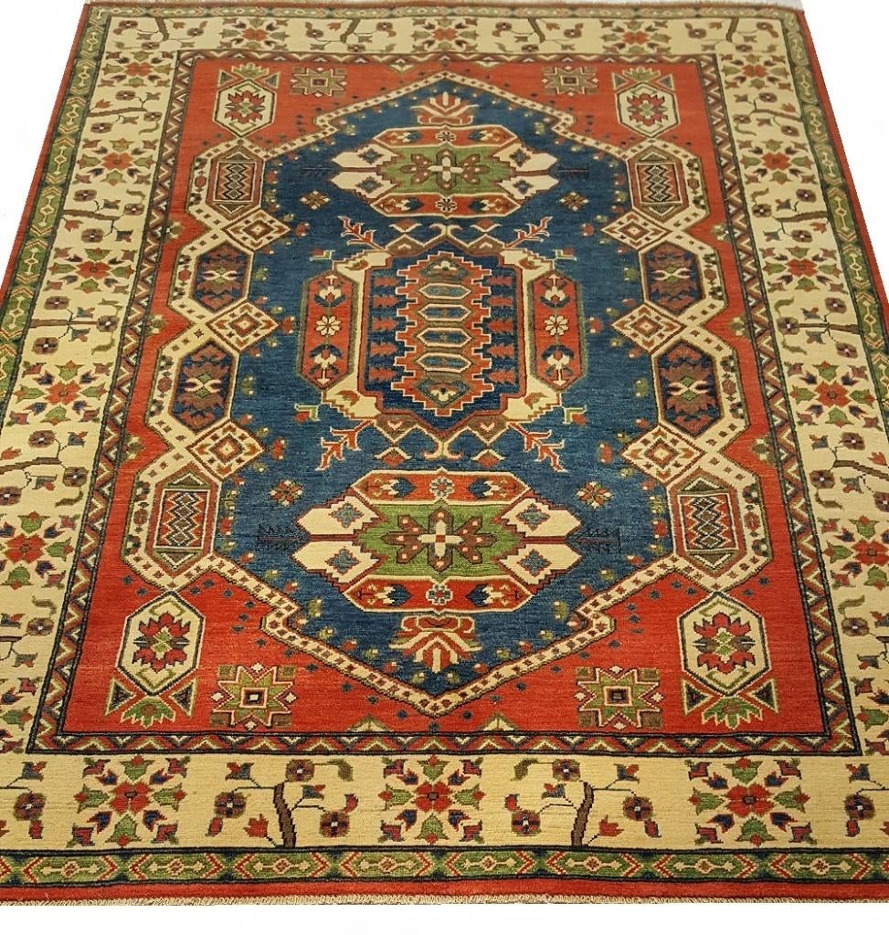 KAZAK Oosters Perzische tapijten 239 x 172/kleed/kelim/Loper, Www.simatapijten.nl, 150 tot 200 cm, Ophalen of Verzenden, Info@simatapijten.nl