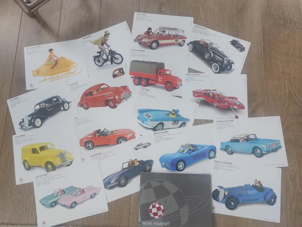 Michel Aroutcheff 16 kaarten met modellen in mapje, Ophalen of Verzenden, Overige figuren, Zo goed als nieuw, Plaatje, Poster of Sticker