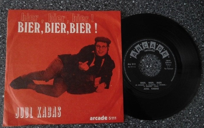Juul Kabas - bier bier bier (BE 1970) (vanaf € 3,00), Cd's en Dvd's, Ophalen of Verzenden, Zo goed als nieuw, 7 inch, Levenslied of Smartlap