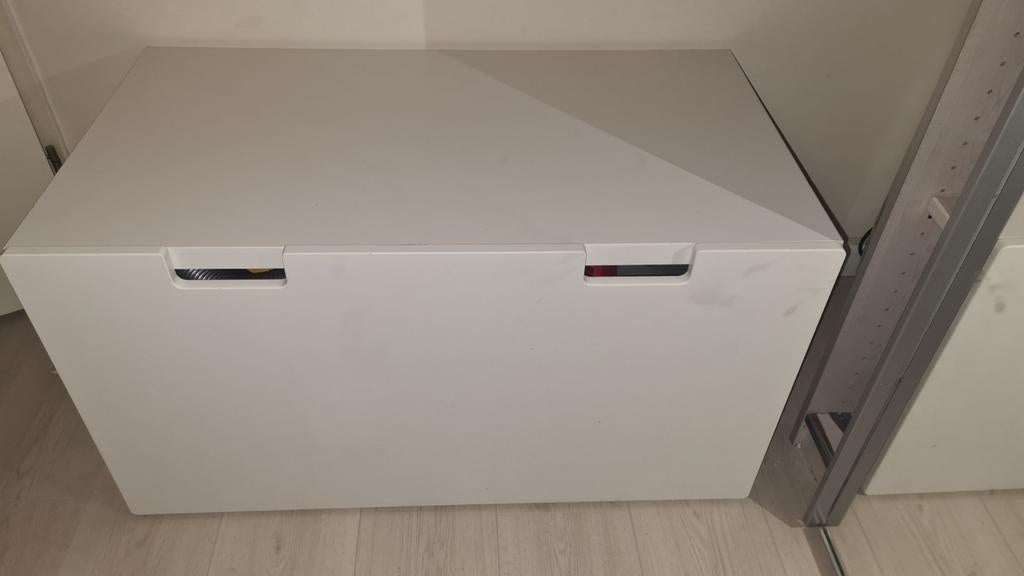 IKEA bureau met grote lade - Wit en functioneel, Gebruikt, Minder dan 100 cm, 25 tot 50 cm, 50 tot 100 cm