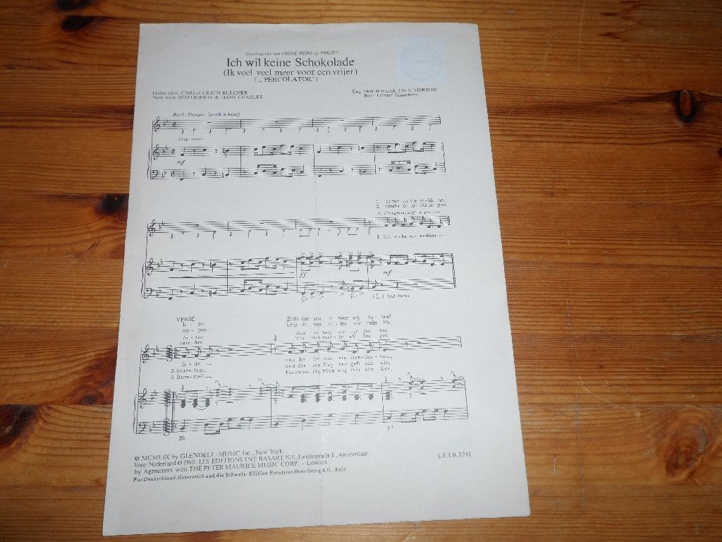 Ich will keine schokolade - jack morrow, Gebruikt, Gitaar, Ophalen of Verzenden, Artiest of Componist