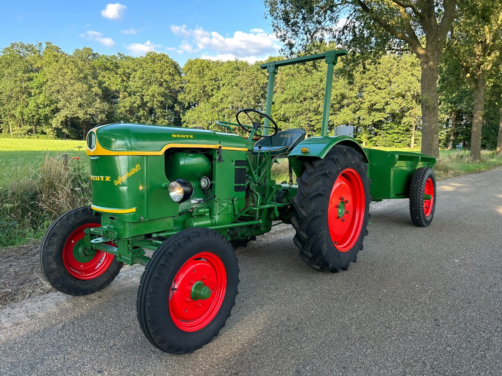 DEUTZ F2l612 Oldtimer met kar, Ophalen, Deutz - Fahr, Oldtimer, Tot 80 Pk