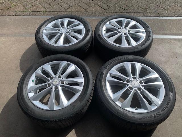 MB A B C KLASSE W205 VITO VELGEN + BANDEN 225 55 R17 + TPMS, Gebruikt, ., Banden en Velgen, 17 inch