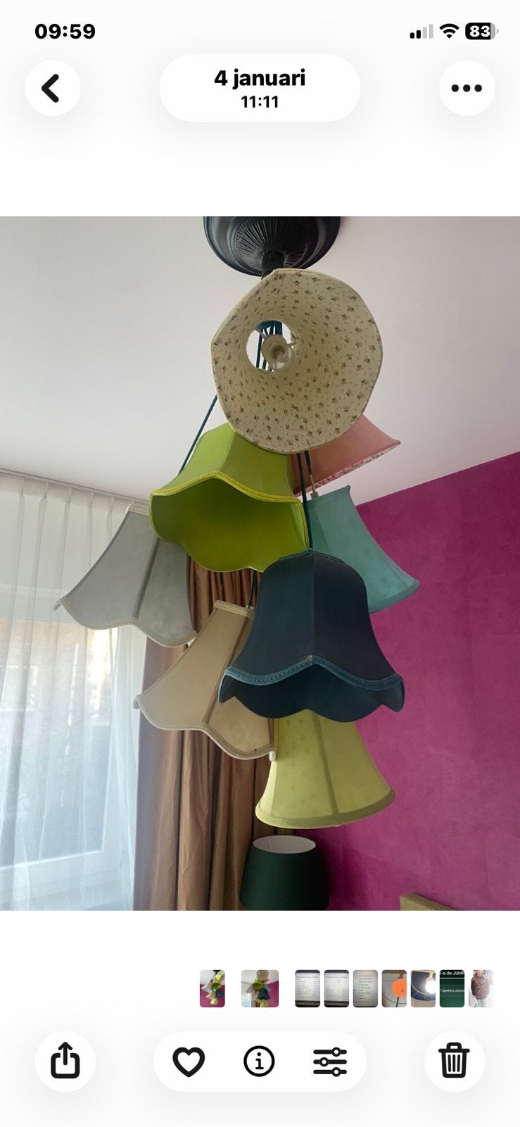 Kapjes lamp van Kare design, Ophalen of Verzenden, Zo goed als nieuw