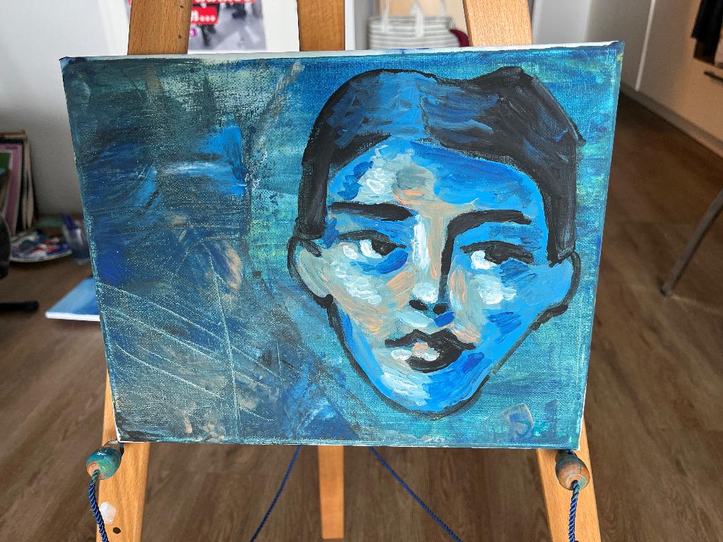 Canvas schilderij abstract gezicht impressionisme, Verzenden