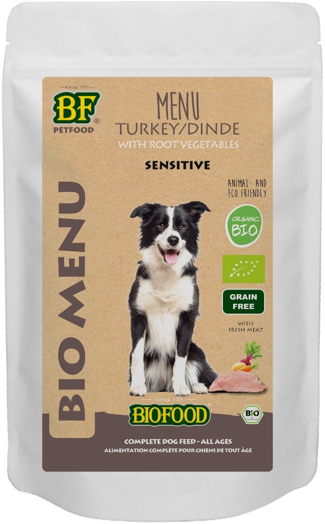 Biofood BIO KALKOEN MENU HOND, Dieren en Toebehoren, Ophalen of Verzenden, Hond