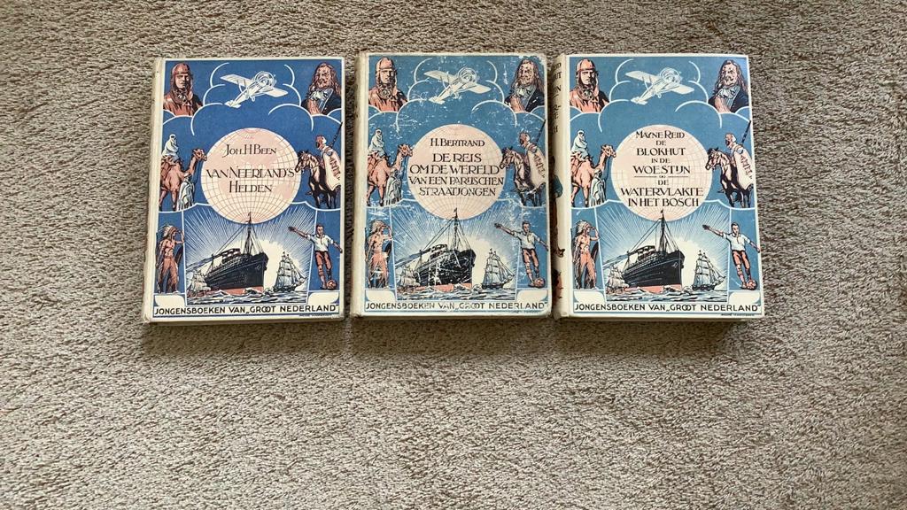 Jongensboeken “Groot Nederland”, 3x: Been - Bertrand - Reid, Antiek en Kunst, Ophalen of Verzenden
