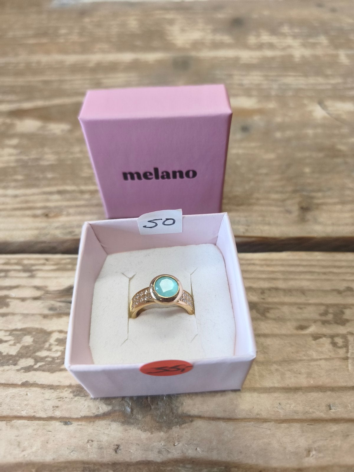 Melano ring met verwisselbare steen maat 50, IJzer of Staal, Nieuw, Ophalen of Verzenden, Kleiner dan 17