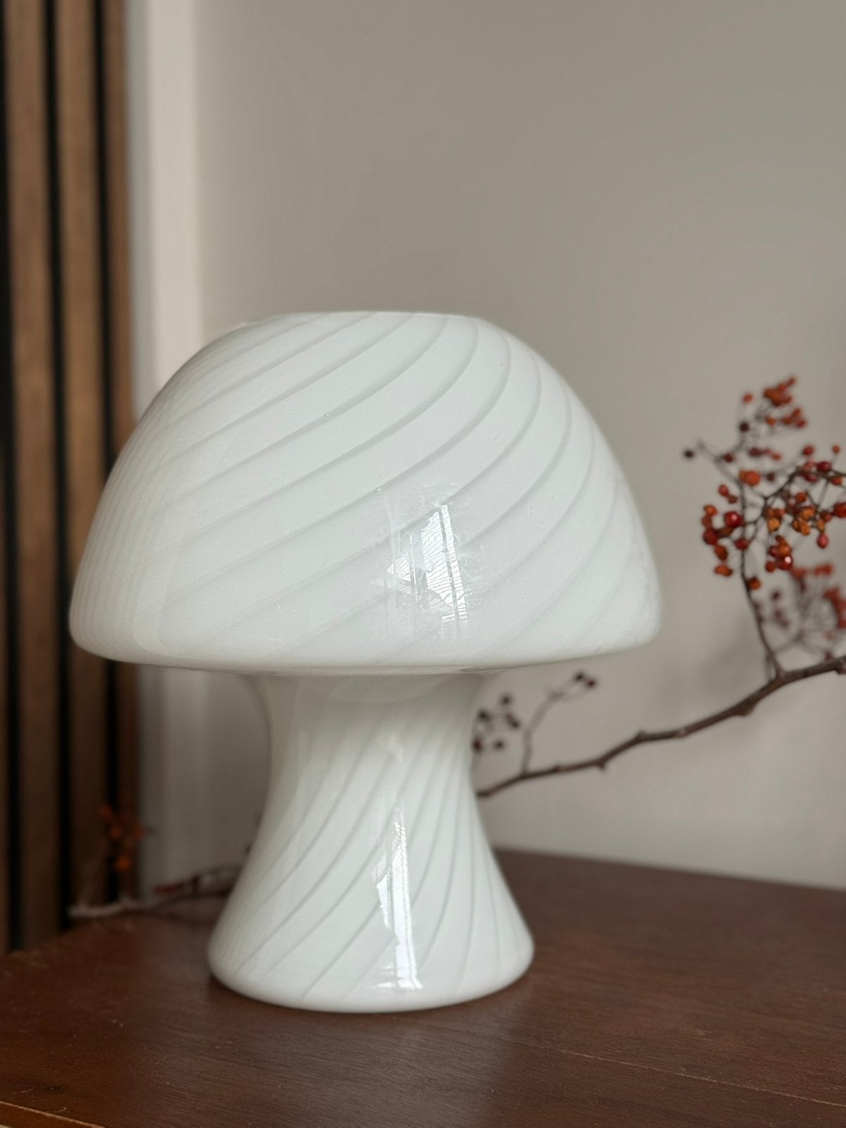 Vintage mushroom tafellamp, Met schakelaar, Vintage, Q, 26 cm