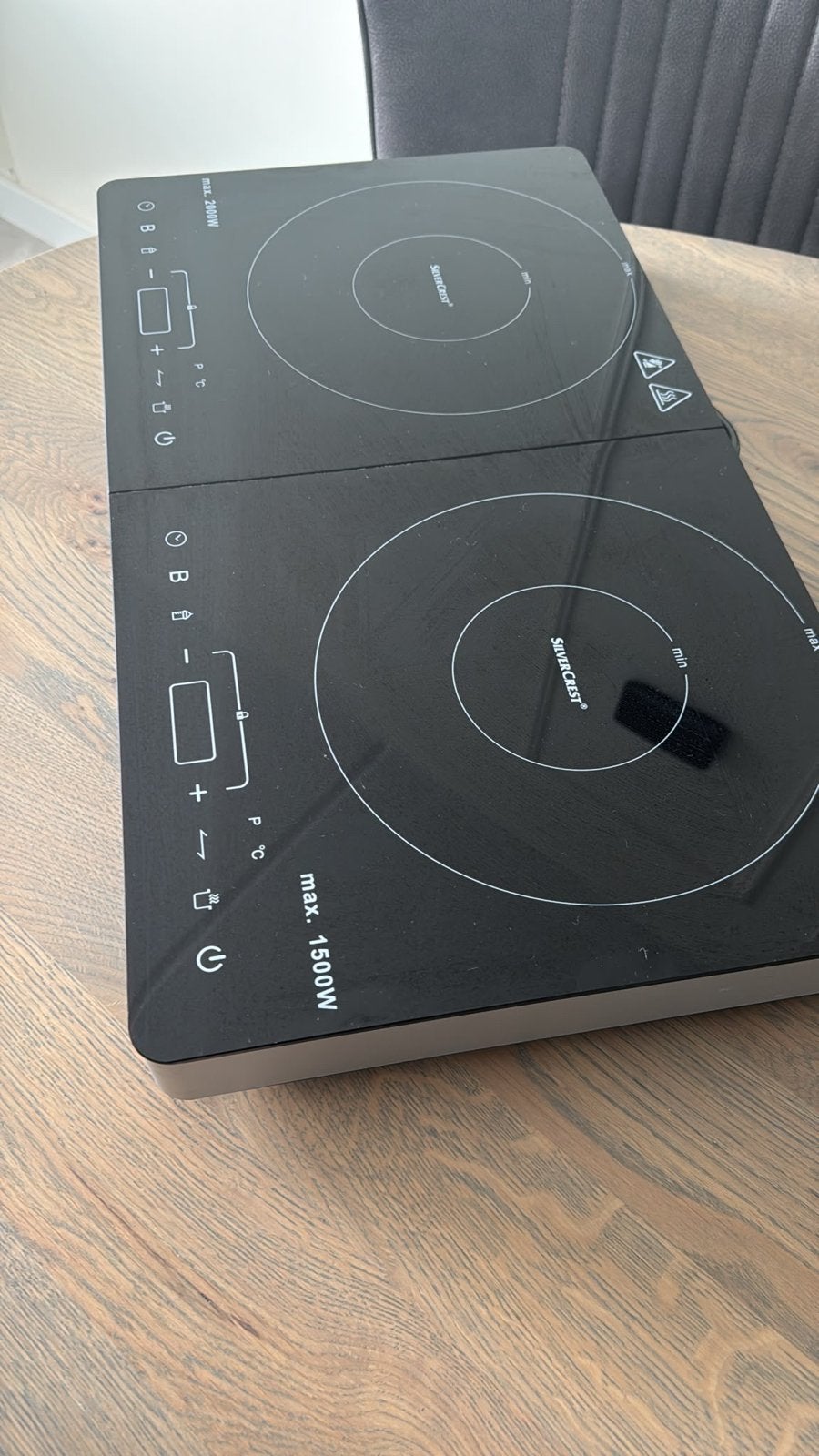 Silvercrest SDI 3500 E1 Dubbele Inductiekookplaat, Ophalen, 3 kookzones of minder, Zo goed als nieuw, Inductie