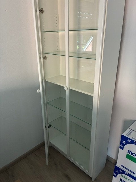 billi boekenkast met deuren, Ophalen, Met deur(en), Wit, 150 tot 200 cm