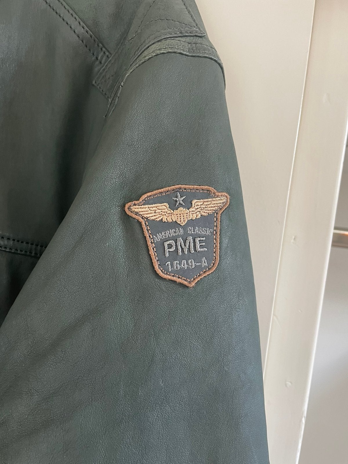 Leren jas van Pall Mall, Overige maten, Ophalen of Verzenden, Zo goed als nieuw, Groen
