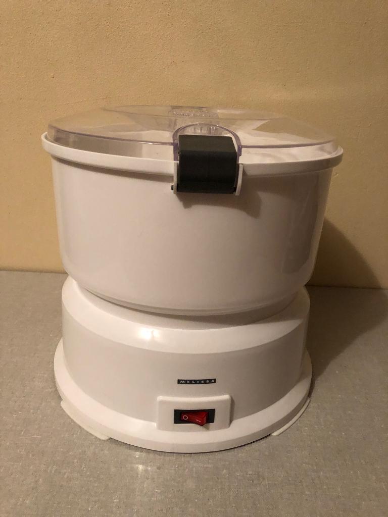 NIEUWSTAAT elektrische AARDAPPELSCHRAPMACHINE Melissa, Overige typen, Ophalen of Verzenden, Zo goed als nieuw, Wit