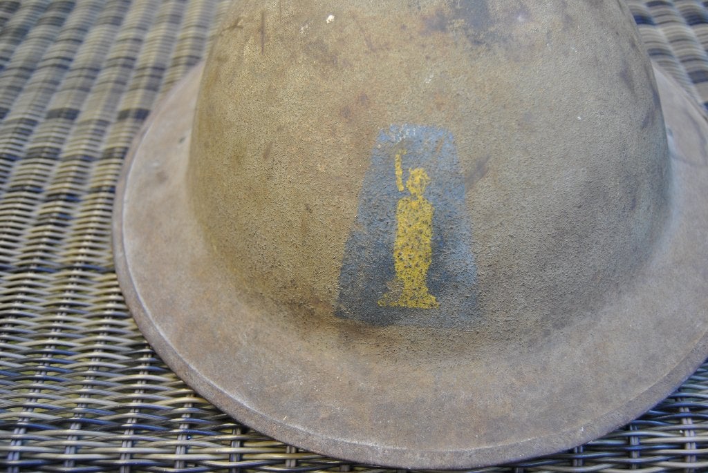 WO1 Amerikaanse M17 helm 77ste Infanterie Division, Verzamelen, Ophalen of Verzenden, Landmacht, Amerika, Helm of Baret