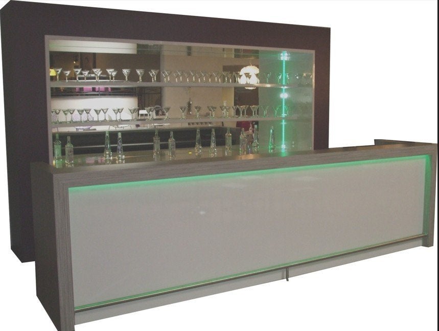 Luxe Bar met Spiegelachterkast – Complete Set, Ophalen, Nieuw