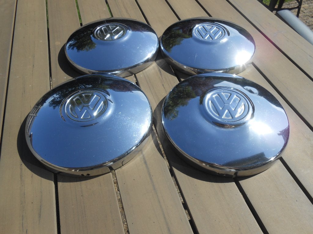 vw volkswagen bus T2 T3 wieldoppen chroom!, Ophalen of Verzenden, Gebruikt, Volkswagen