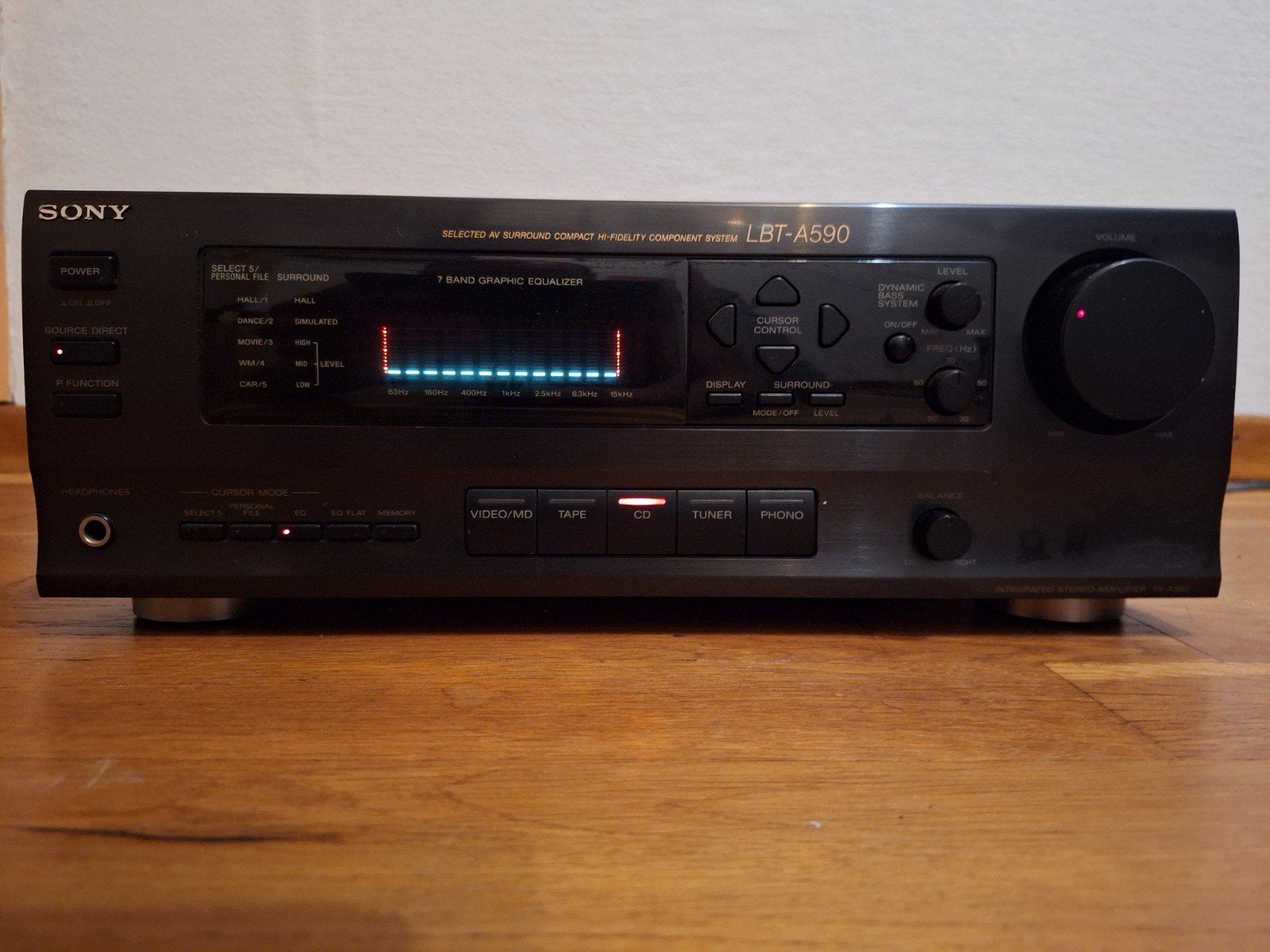 Sony TA-A590 Stereo Versterker met Graphic Equalizer, Audio, Tv en Foto, Versterkers en Receivers, Gebruikt, Ophalen of Verzenden