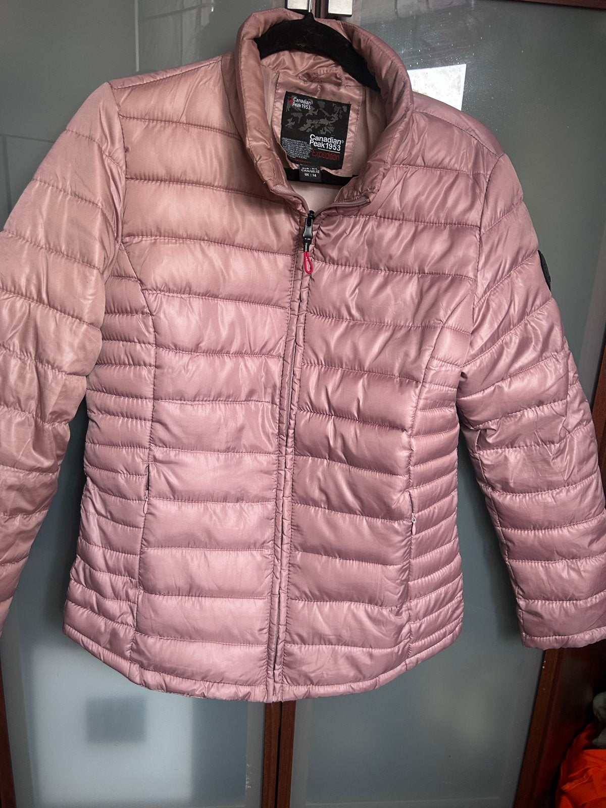 Roze Canadian Peak gewatteerde jas - Maat L, Ophalen of Verzenden, Zo goed als nieuw, Maat 42/44 (L), Roze