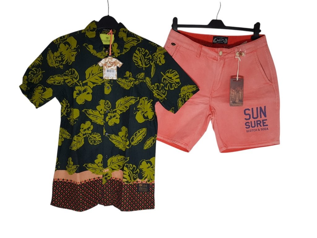 Gave rode SCOTCH & SODA chino short maat 30. NIEUW!, Kleding | Heren, Broeken en Pantalons, Verzenden, Nieuw, Maat 46 (S) of kleiner