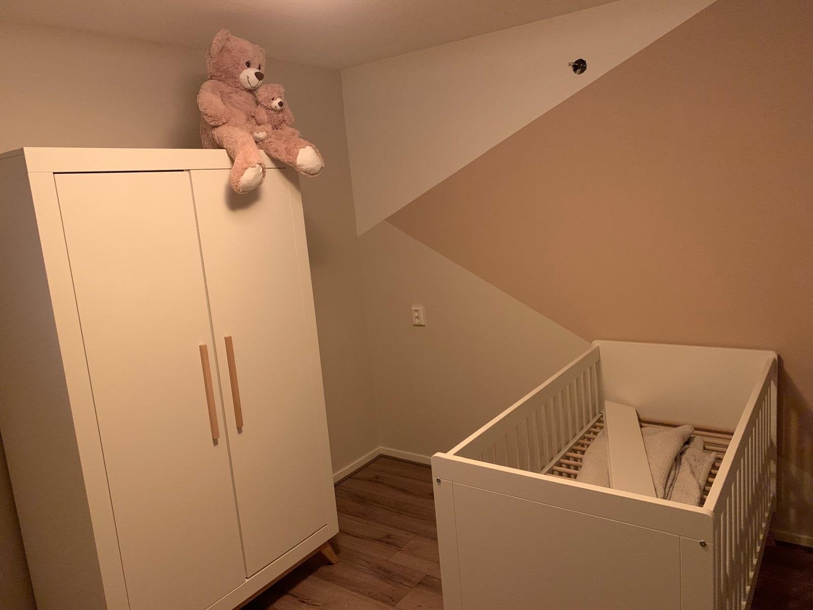 Bopita Fenna Kledingkast Wit / Naturel 2-Deurs, Ophalen, Kast, 50 tot 70 cm, 105 cm of meer