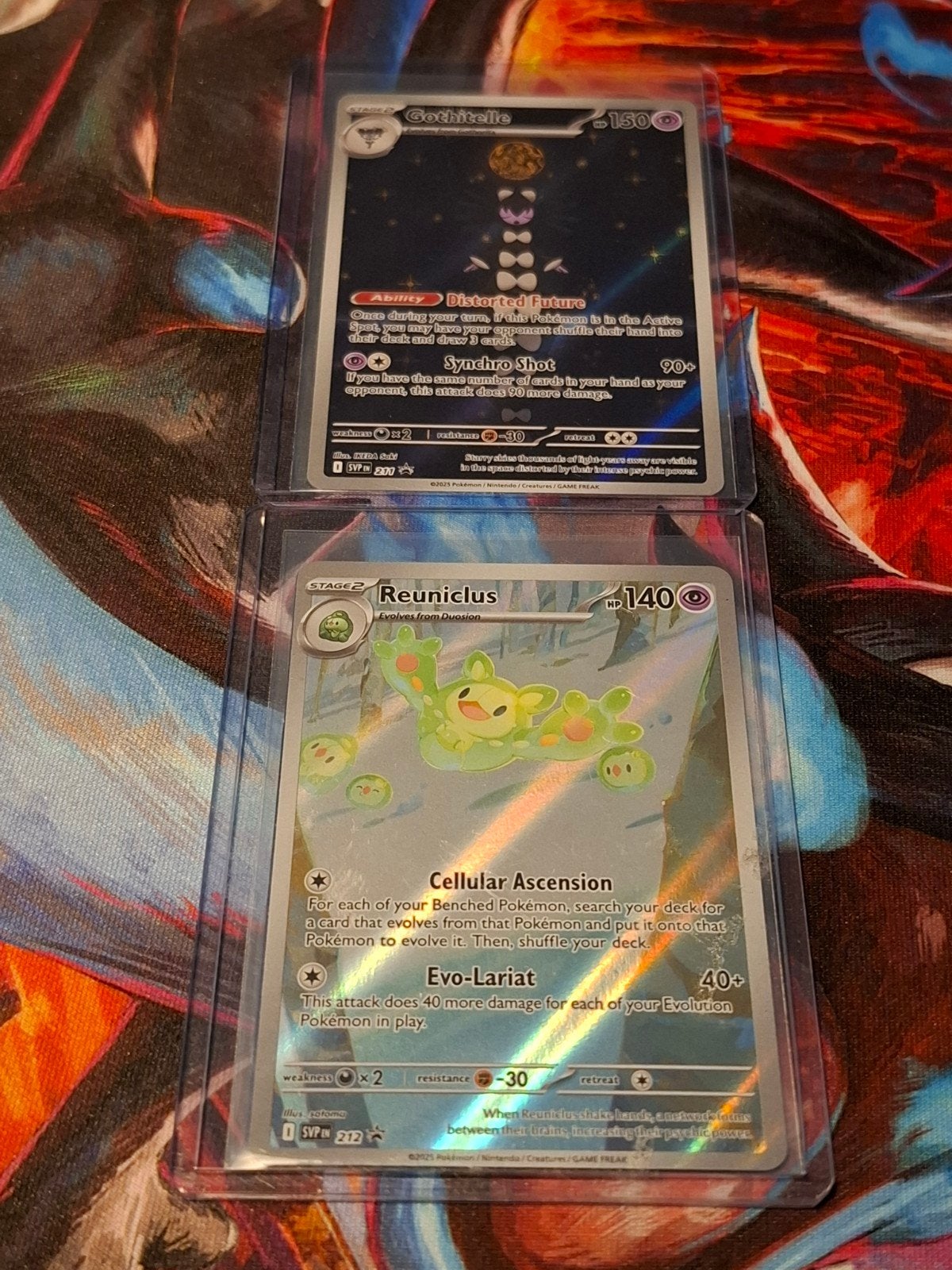 Pokémon White Flare/Black Bolt Reuniclus en Gothitelle, Ophalen of Verzenden, Zo goed als nieuw, Meerdere kaarten, Foil