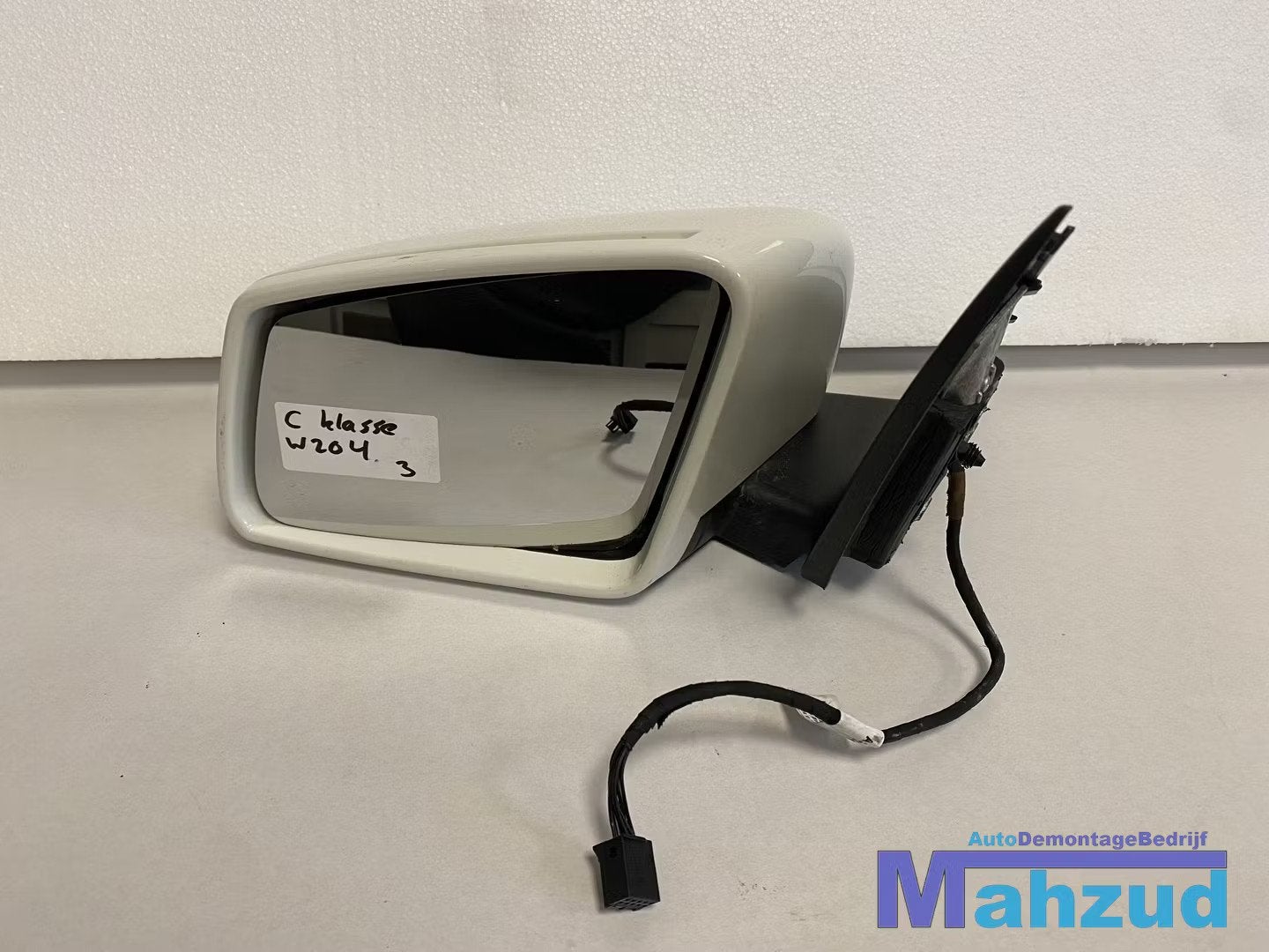 MERCEDES C KLASSE W204 Wit links spiegel white left mirror, Gebruikt, Mercedes-Benz AG, Mercedes-Benz, Ophalen of Verzenden