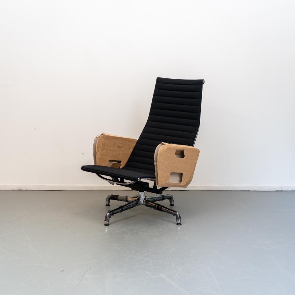 1x Vitra Eames EA 124 lounge chair Hopsak - Chroom, Niet ingevuld, Niet ingevuld, Nieuw, 75 tot 100 cm