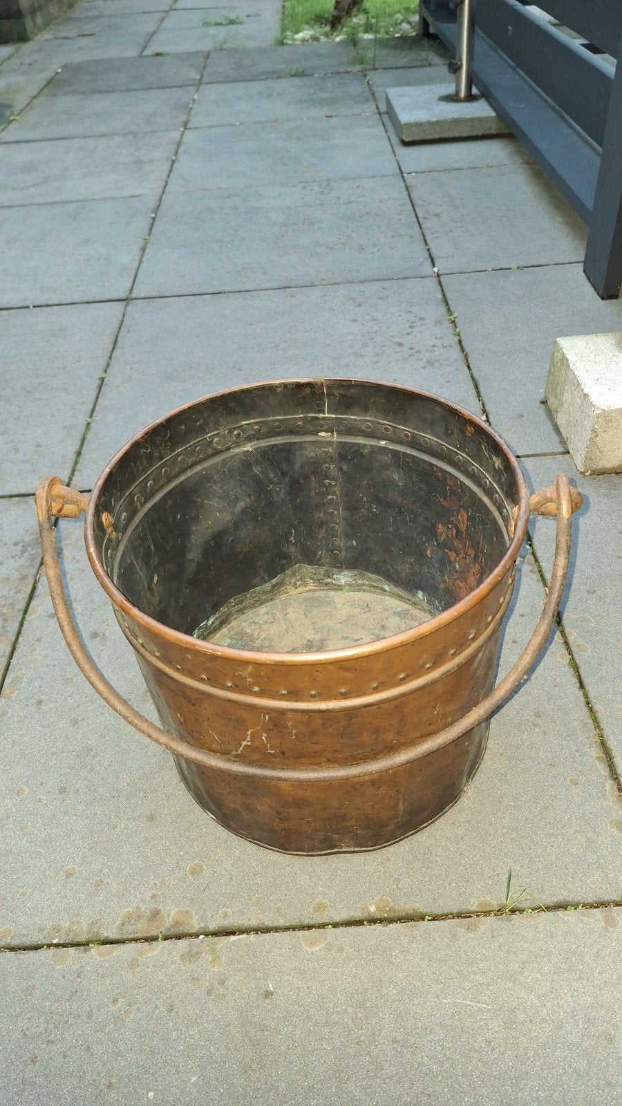 Antieke Koperen Ketel - Ø 32 cm, H 28 cm, Antiek en Kunst, Antiek | Koper en Brons, Ophalen, Koper