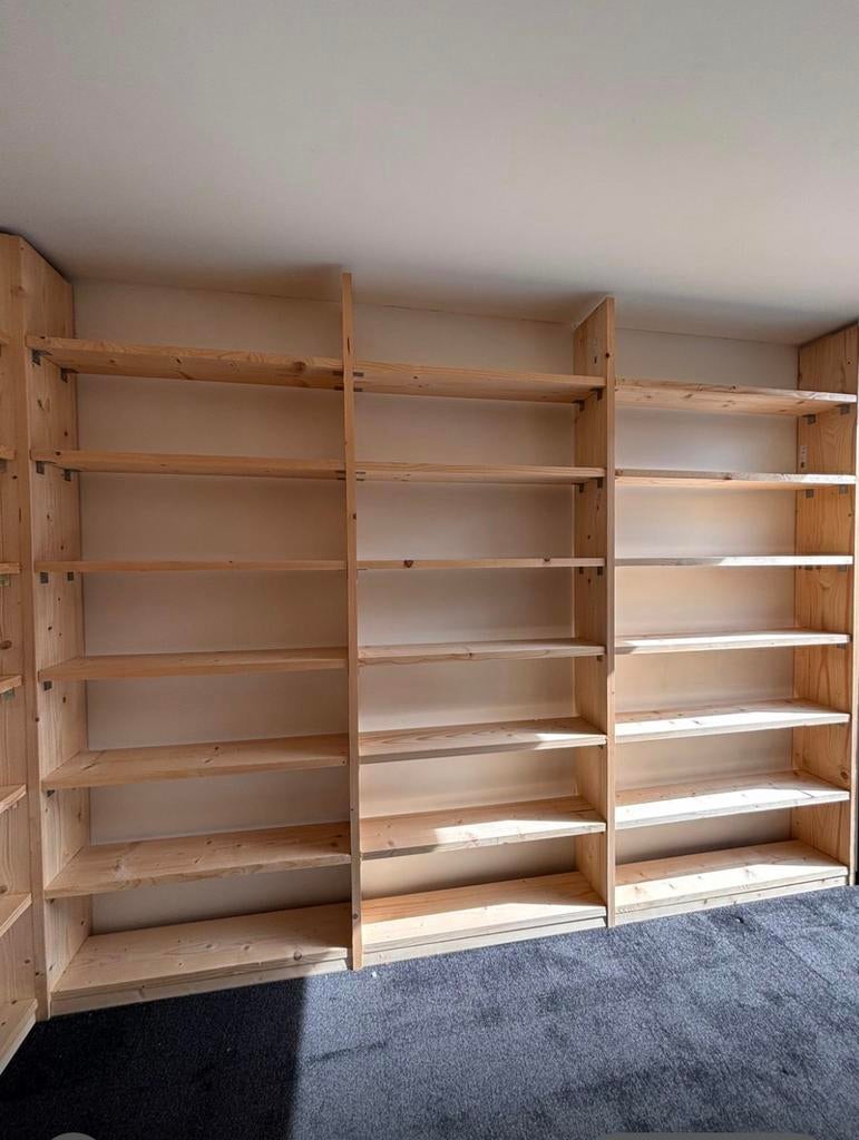 Stijgerhouten BOEKENKASTEN, Huis en Inrichting, Kasten | Boekenkasten, Ophalen, Zo goed als nieuw, 25 tot 50 cm