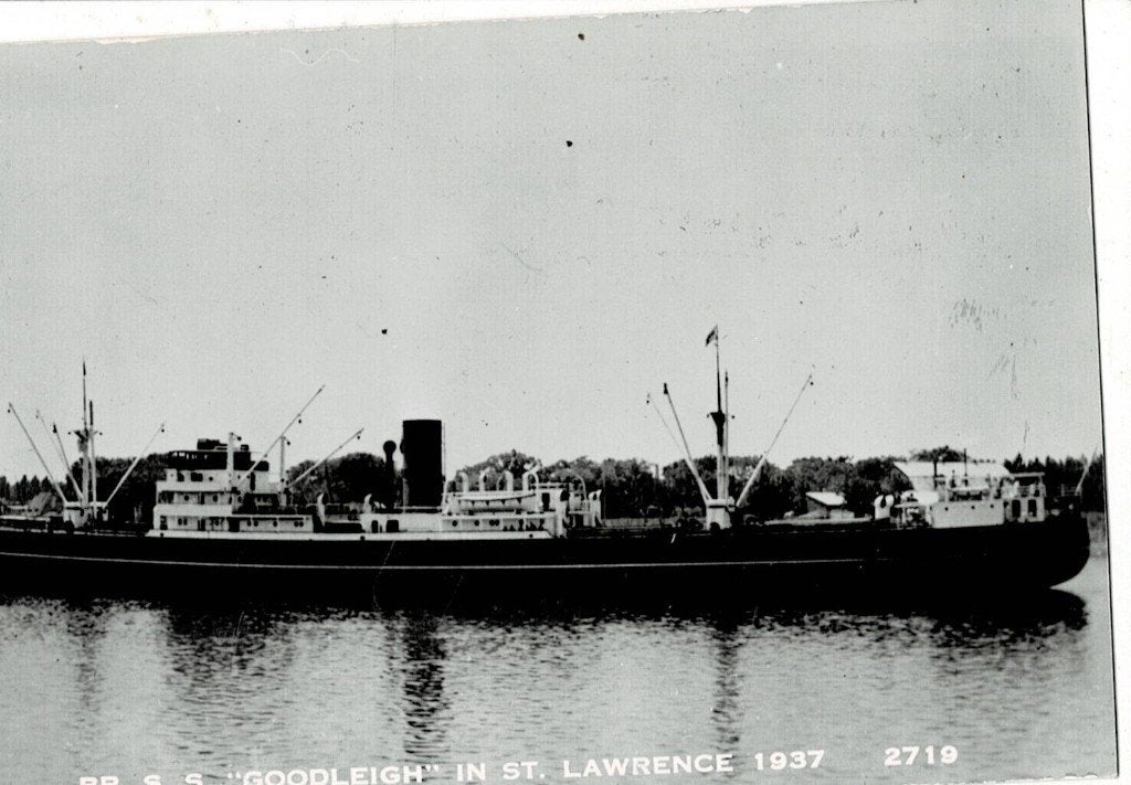 SS Goodleigh in St. Lawrence 1937, Verzamelen, Ophalen of Verzenden, Zo goed als nieuw, Motorboot, Kaart, Foto of Prent