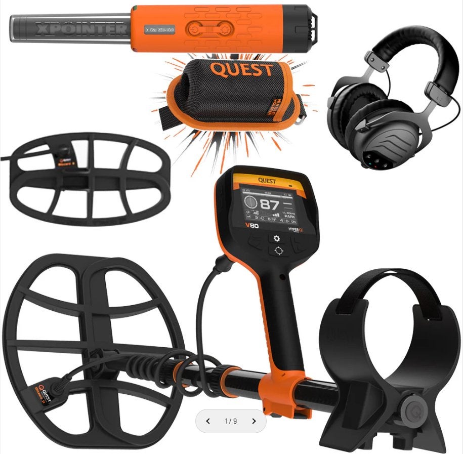 Quest V80 Double Blizzard metaaldetector + gratis XPointer, Overige merken, Meer dan 30 cm, Nieuw, De Buorren 114, 8408 HP Lippenhuizen