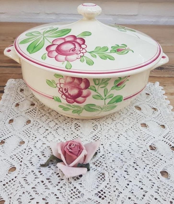 Oude Franse brocante terrine, Sarreguemines Courcelles, Ophalen of Verzenden