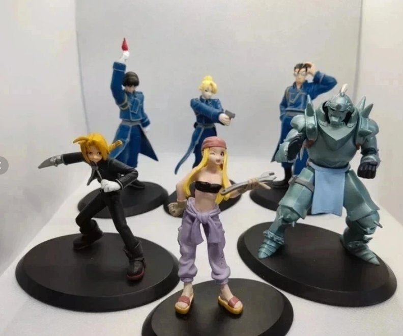 Fullmetal alchemist 6 figuren, Ophalen of Verzenden, Zo goed als nieuw