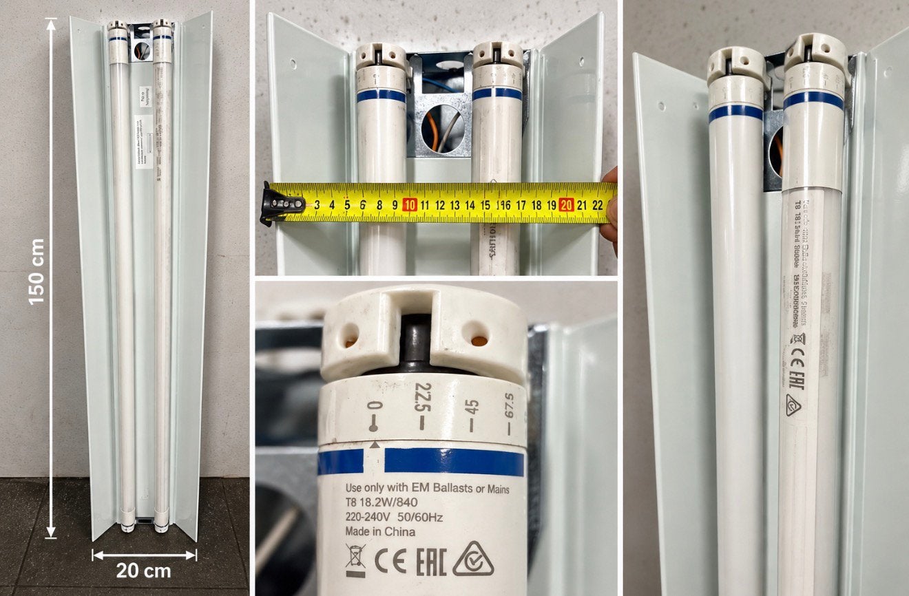 MOOIE PARTIJ VAN 11 DUBBELE LED ARMATUREN –, Ophalen, Minder dan 50 watt