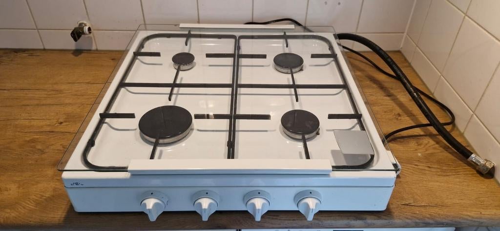 Vrijstaand gasfornuis met 4 pitten, Witgoed en Apparatuur, Ophalen, Gebruikt, Minder dan 85 cm, 60 cm of meer
