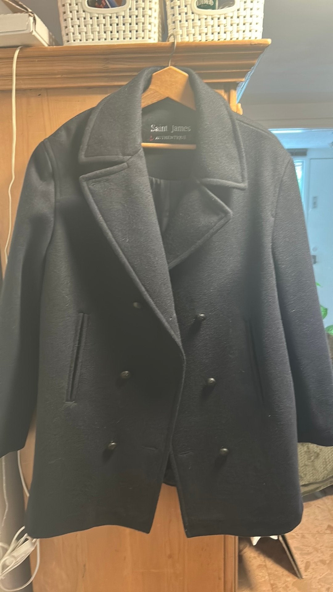 Donkerblauw Saint James maat 42 ongedragen, Kleding | Heren, Ophalen, Zo goed als nieuw, Blauw