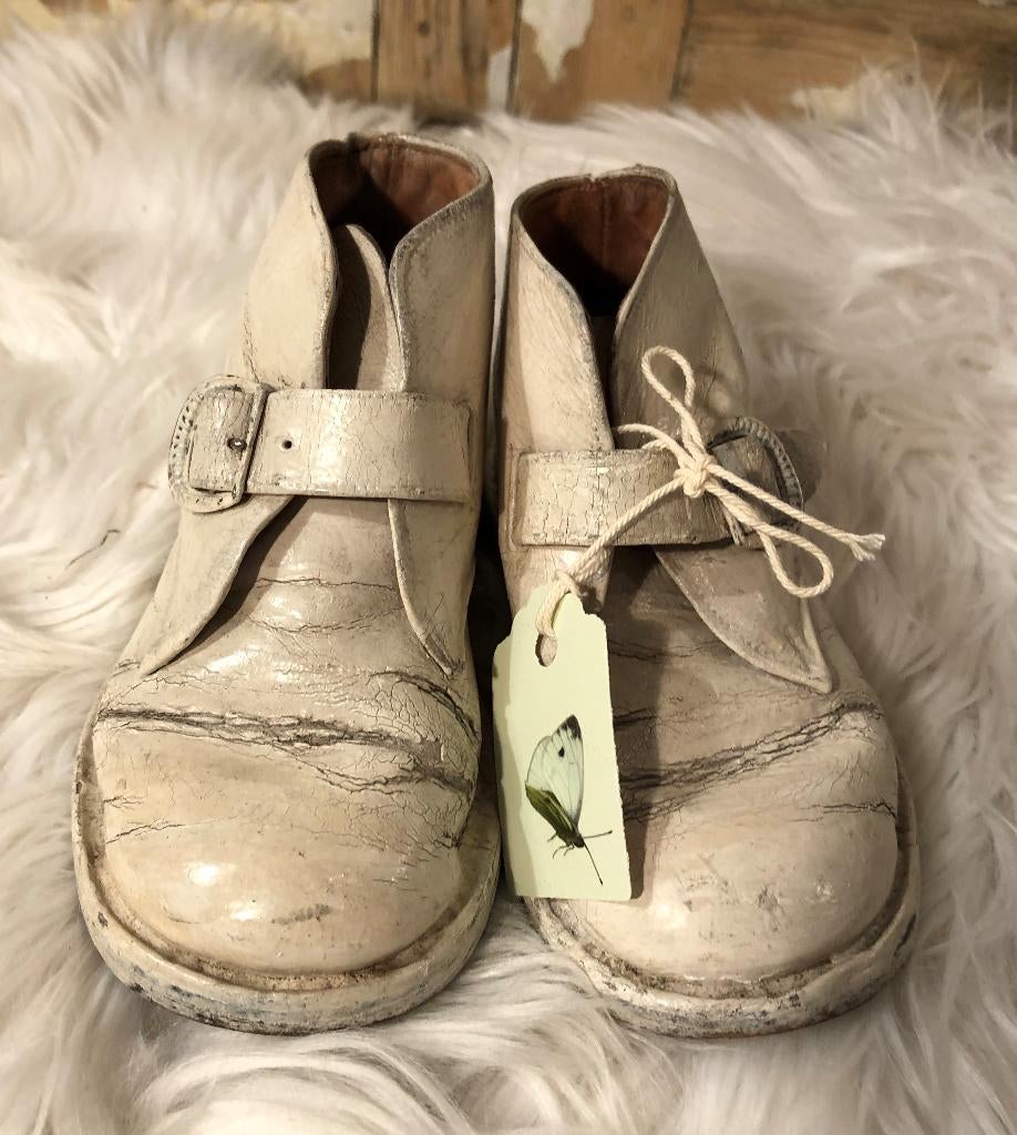 Brocante oude babyschoentjes - kinderschoentjes, Leer, ---, Ophalen of Verzenden, ---