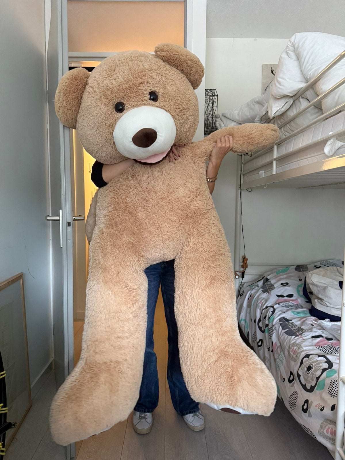 1,50 meter grote Teddybeer, Ophalen, Zo goed als nieuw, Stoffen beer, Overige merken