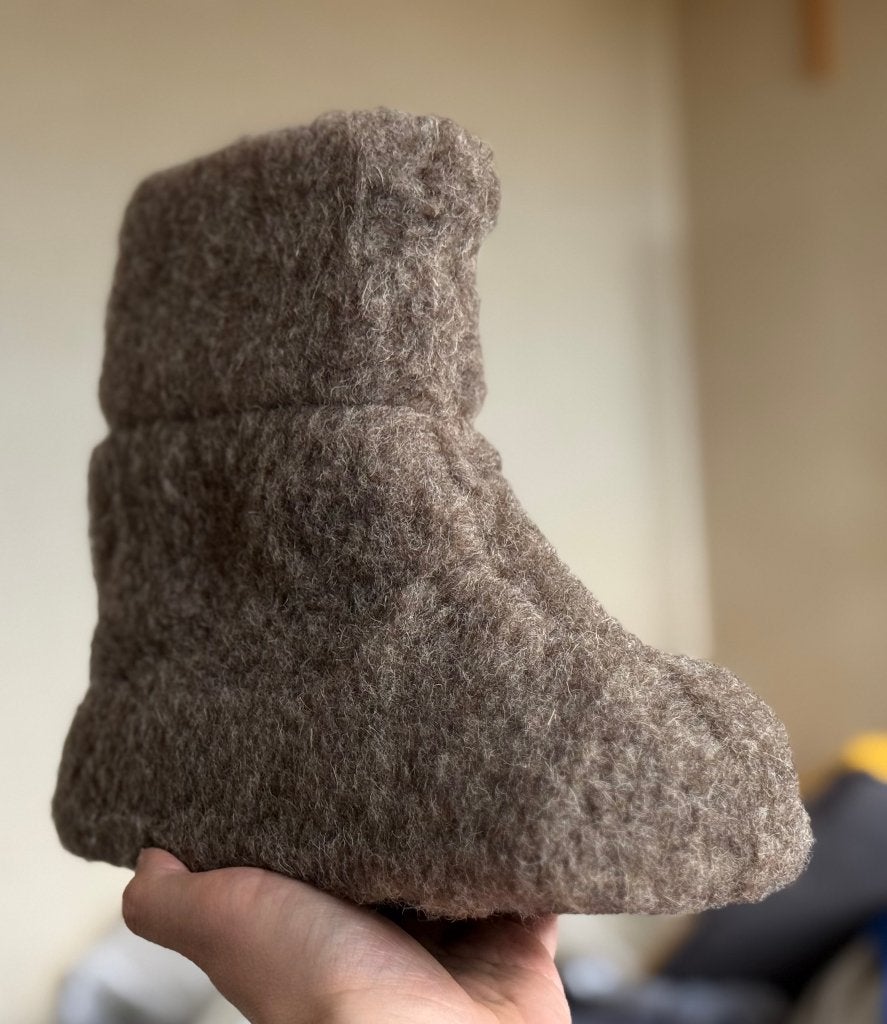 Schapenwollen sloffen met antislipzolen, Nieuw, Ophalen of Verzenden, Pantoffels of Sloffen, Grijs
