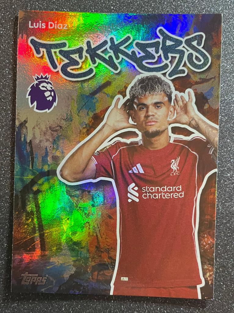 Topps Premier League 25/26 TEKKERZS  LUÍS DÍAZ  LIVERPOOL FC, Verzenden, Zo goed als nieuw, Plaatje