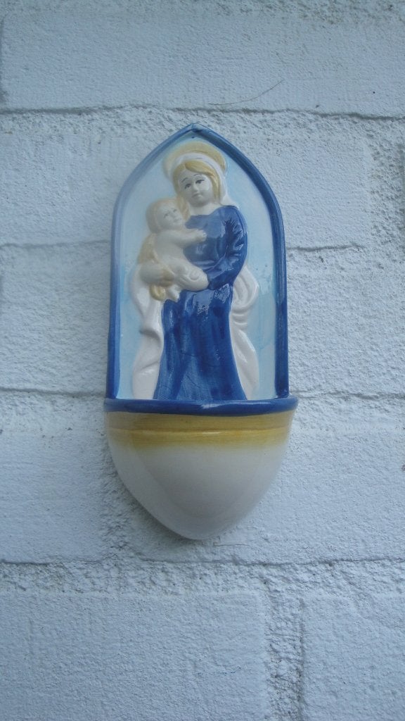 wijwaterbakje porcelijn italie, Ophalen of Verzenden