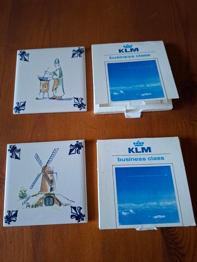 KLM Businesss Clas Tegeltjes originele, Verzamelen, Ophalen of Verzenden, Zo goed als nieuw