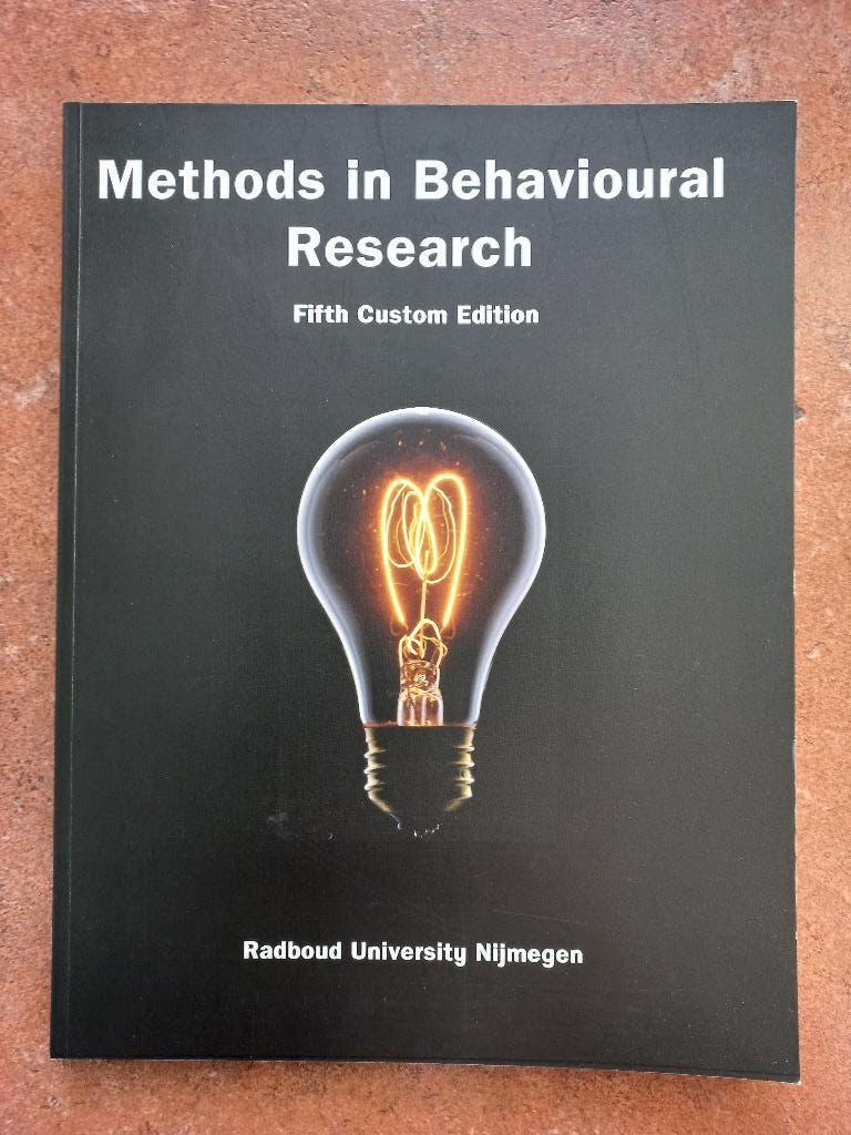 Methods in Behavioural Research, Ophalen of Verzenden, Nieuw, Overige onderwerpen